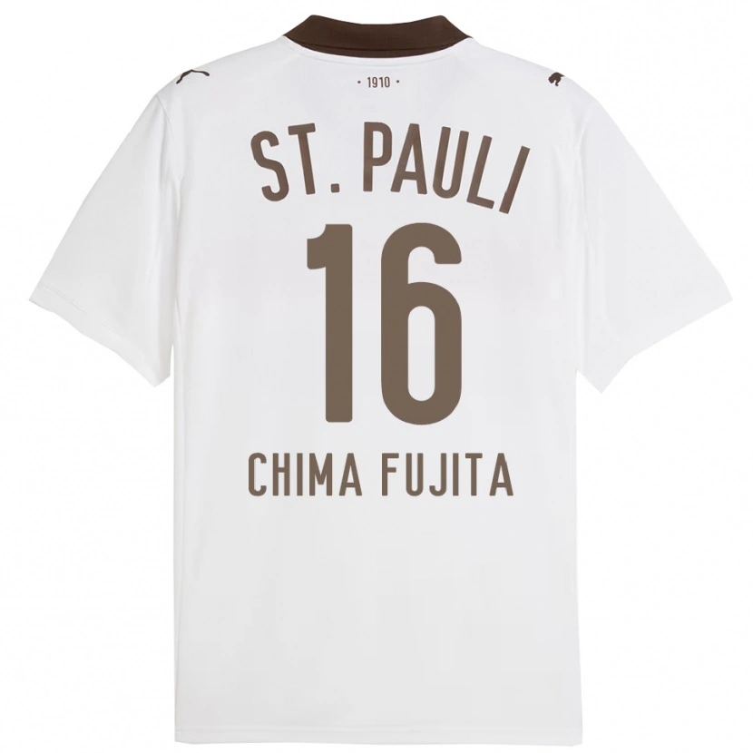Danxen Enfant Maillot Joel Chima Fujita #16 Blanc Rouge Tenues Extérieur 2025/26 T-Shirt