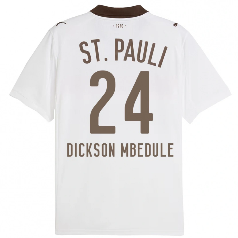 Danxen Enfant Maillot Amani Dickson Mbedule #24 Blanc Rouge Tenues Extérieur 2025/26 T-Shirt