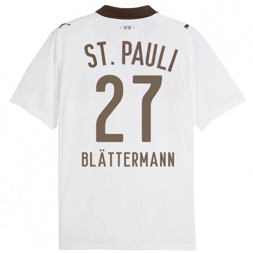 Danxen Enfant Maillot Levin Blättermann #27 Blanc Rouge Tenues Extérieur 2025/26 T-Shirt
