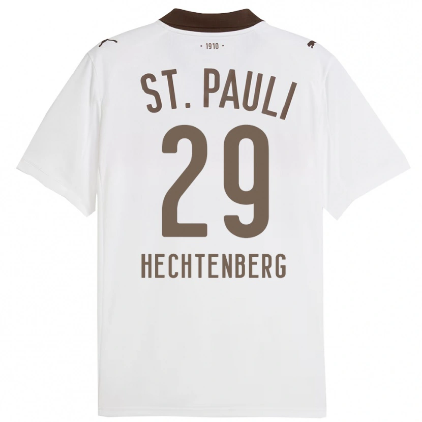 Danxen Enfant Maillot Julia Hechtenberg #29 Blanc Rouge Tenues Extérieur 2025/26 T-Shirt