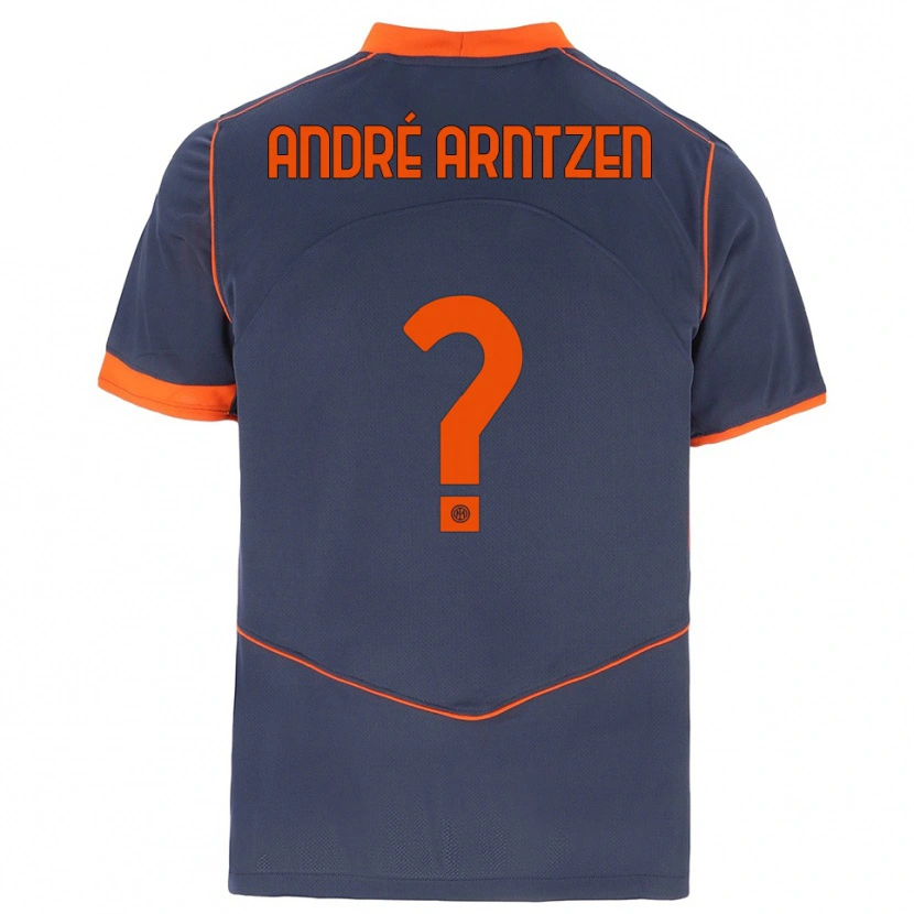 Danxen Enfant Maillot Matheo André Arntzen #0 Gris Orange Troisieme 2025/26 T-Shirt