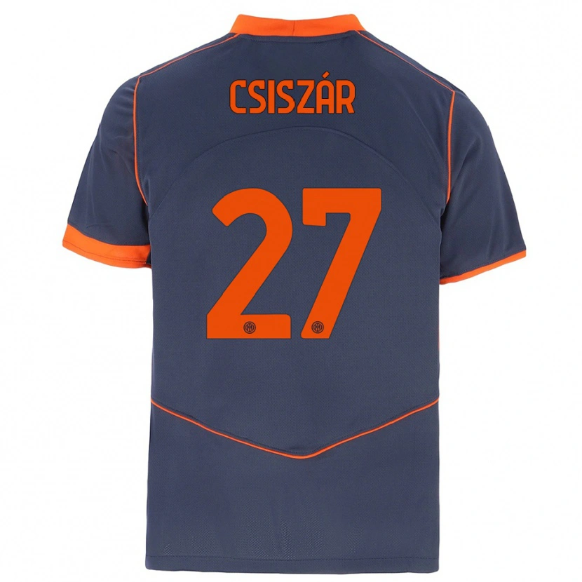 Danxen Enfant Maillot Henrietta Csiszár #27 Gris Orange Troisieme 2025/26 T-Shirt