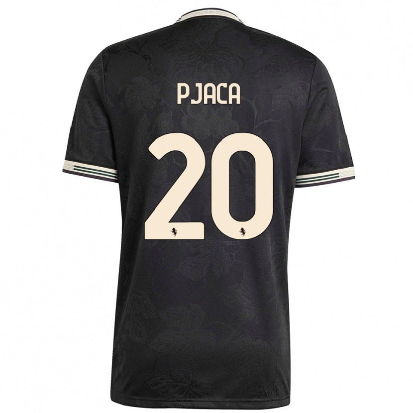 Danxen Enfant Maillot Marko Pjaca #20 Noir Blanc Vert Troisieme 2025/26 T-Shirt