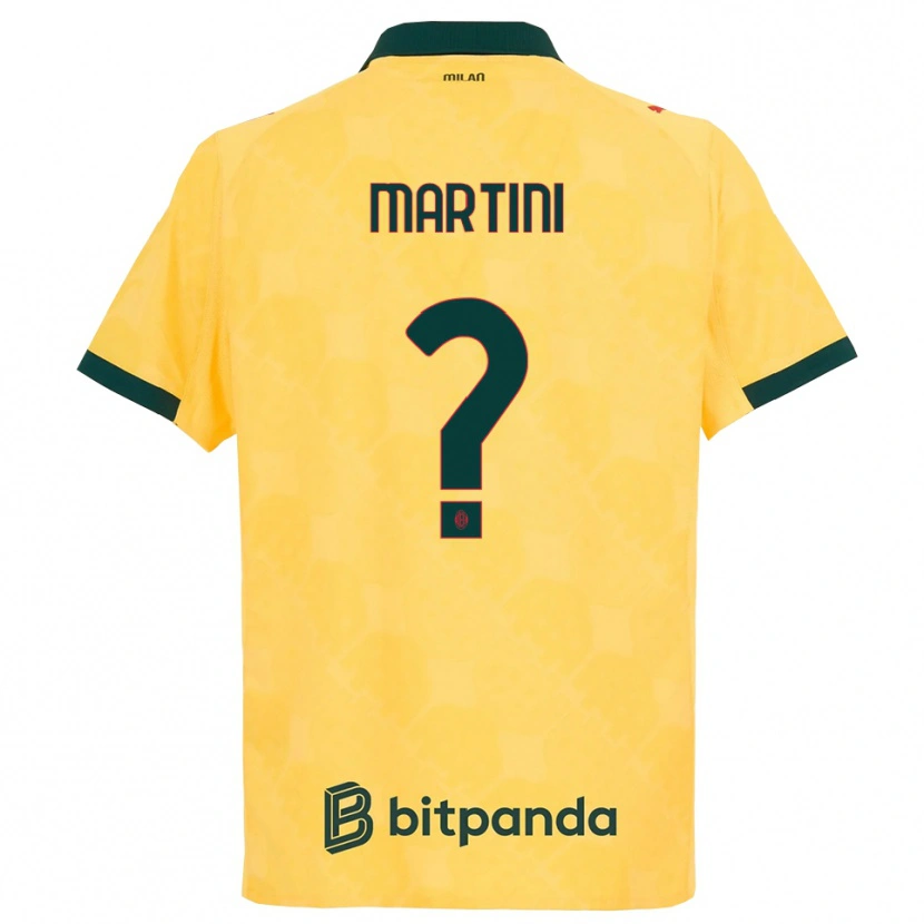 Danxen Enfant Maillot Thomas Martini #0 Jaune Noir Troisieme 2025/26 T-Shirt