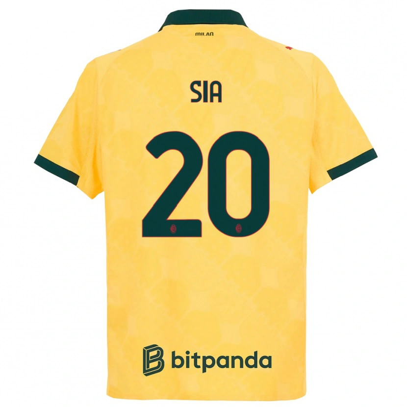 Danxen Enfant Maillot Diego Sia #20 Jaune Noir Troisieme 2025/26 T-Shirt