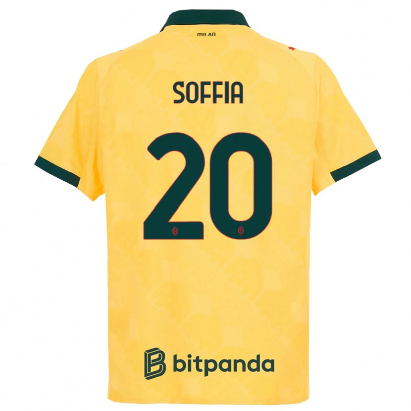 Danxen Enfant Maillot Angelica Soffia #20 Jaune Noir Troisieme 2025/26 T-Shirt