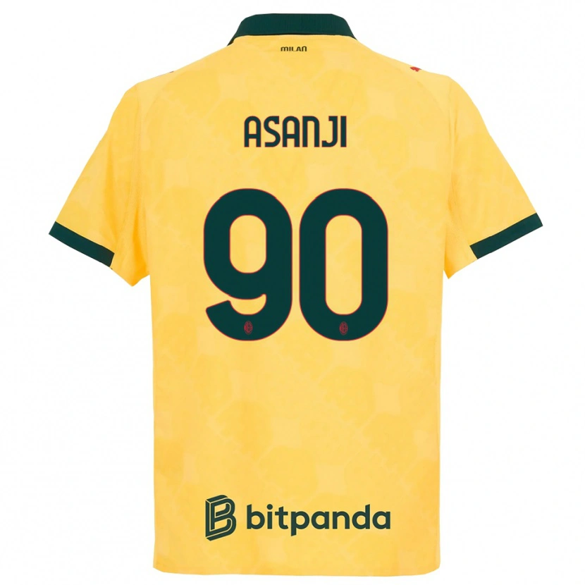 Danxen Enfant Maillot Levis Asanji #90 Jaune Noir Troisieme 2025/26 T-Shirt