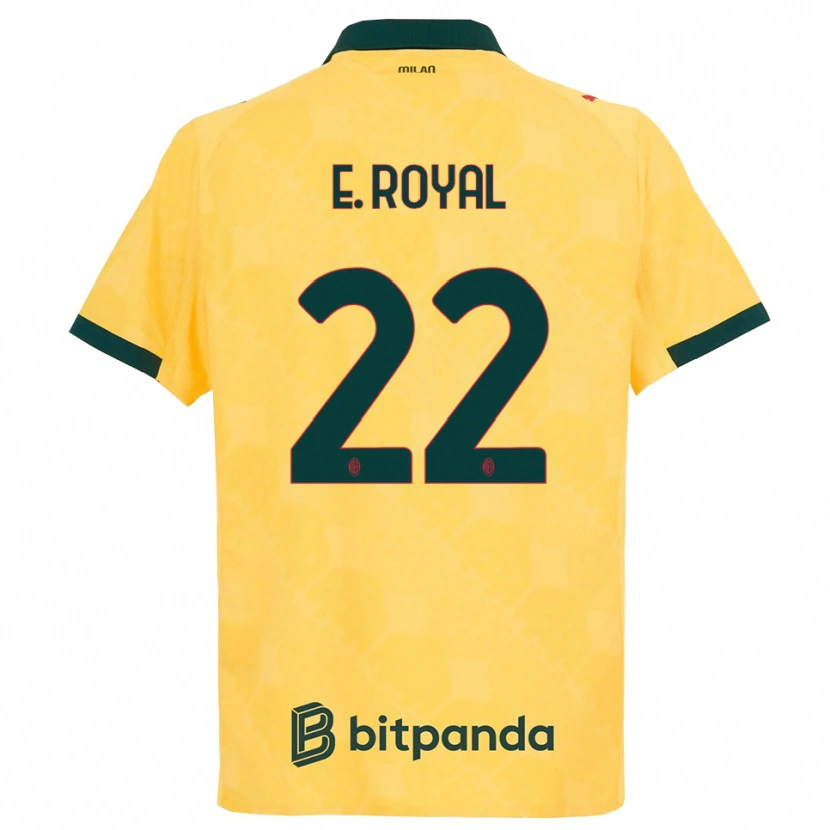 Danxen Enfant Maillot Emerson Royal #22 Jaune Noir Troisieme 2025/26 T-Shirt