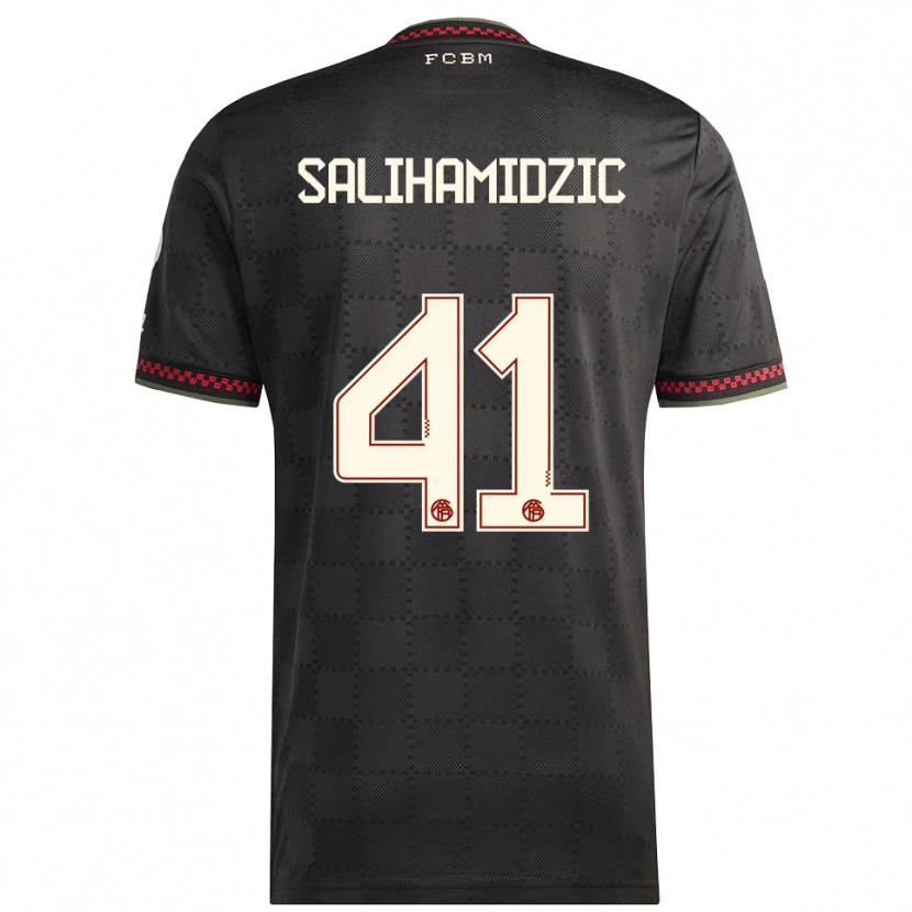 Danxen Enfant Maillot Nick Salihamidzic #41 Noir Blanc Troisieme 2025/26 T-Shirt