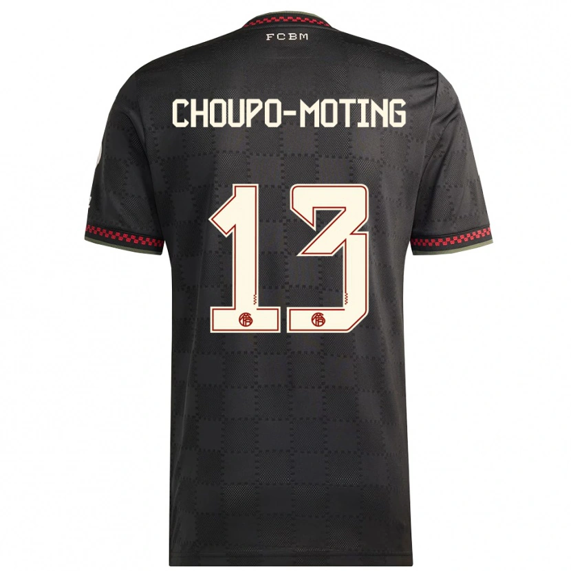 Danxen Enfant Maillot Eric Maxim Choupo-Moting #13 Noir Blanc Troisieme 2025/26 T-Shirt