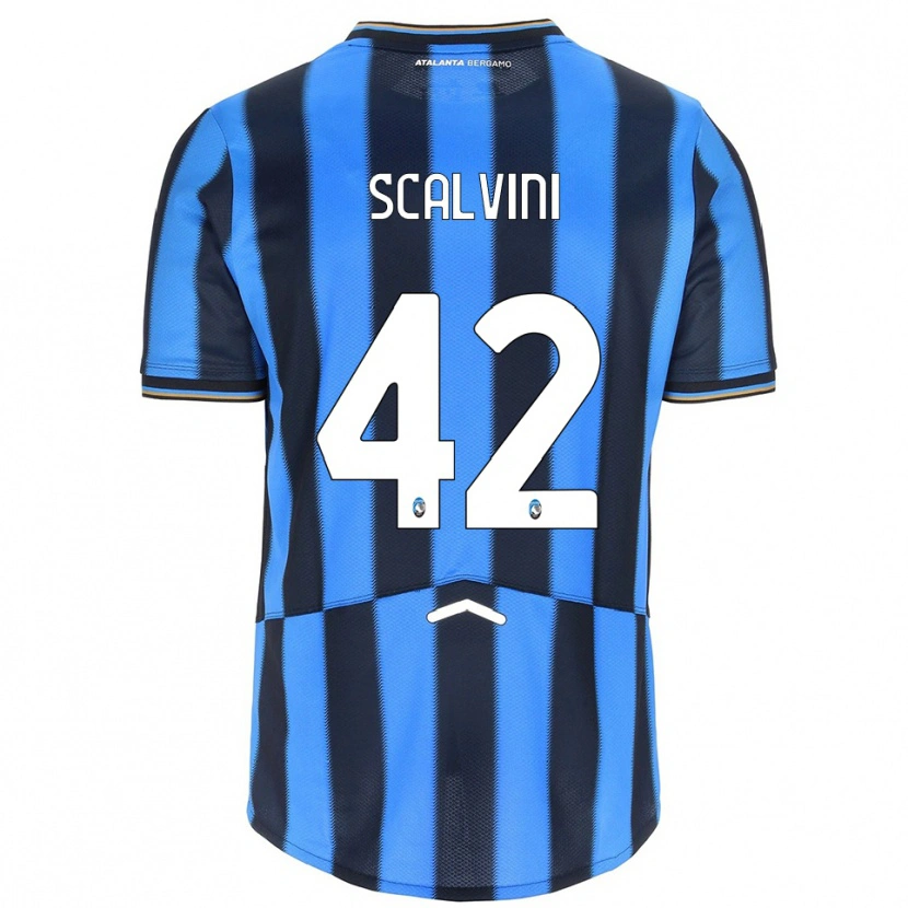 Danxen Homme Maillot Giorgio Scalvini #42 Bleu Ciel Noir Tenues Domicile 2025/26 T-Shirt