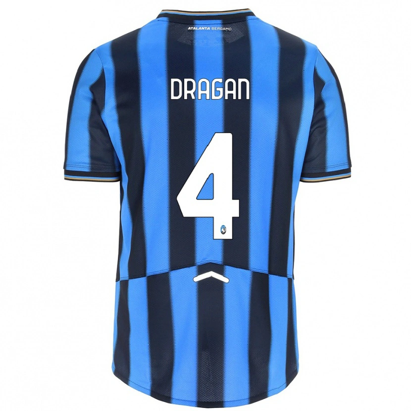 Danxen Homme Maillot Oleksandr Dragan #4 Bleu Ciel Noir Tenues Domicile 2025/26 T-Shirt