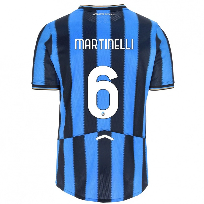 Danxen Homme Maillot Gabriel Martinelli #6 Bleu Ciel Noir Tenues Domicile 2025/26 T-Shirt