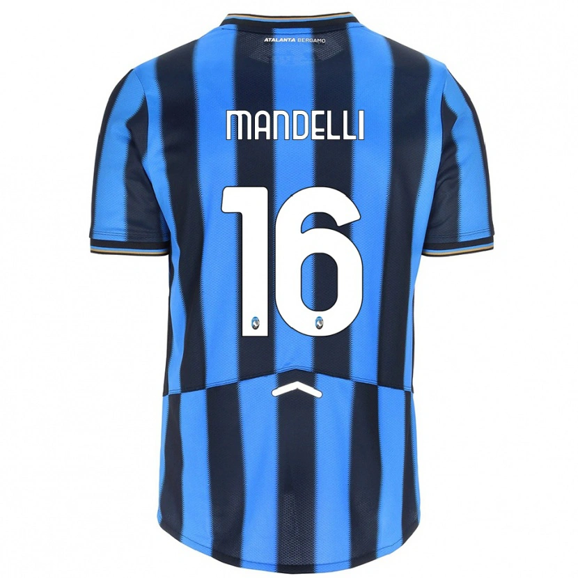 Danxen Homme Maillot Giulia Mandelli #16 Bleu Ciel Noir Tenues Domicile 2025/26 T-Shirt