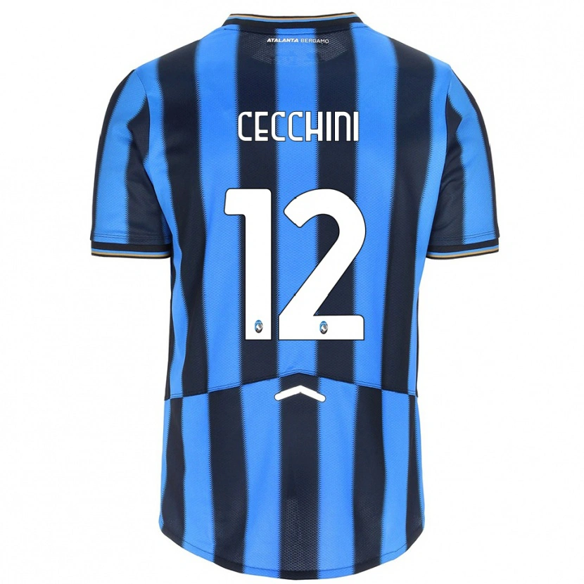 Danxen Homme Maillot Filippo Cecchini #12 Bleu Ciel Noir Tenues Domicile 2025/26 T-Shirt