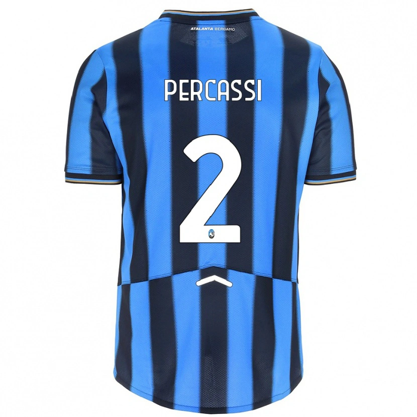 Danxen Homme Maillot Giovanni Percassi #2 Bleu Ciel Noir Tenues Domicile 2025/26 T-Shirt