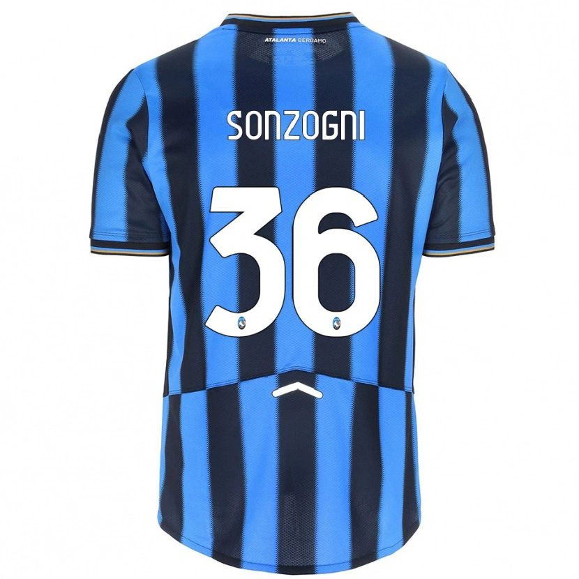 Danxen Homme Maillot Mattia Sonzogni #36 Bleu Ciel Noir Tenues Domicile 2025/26 T-Shirt