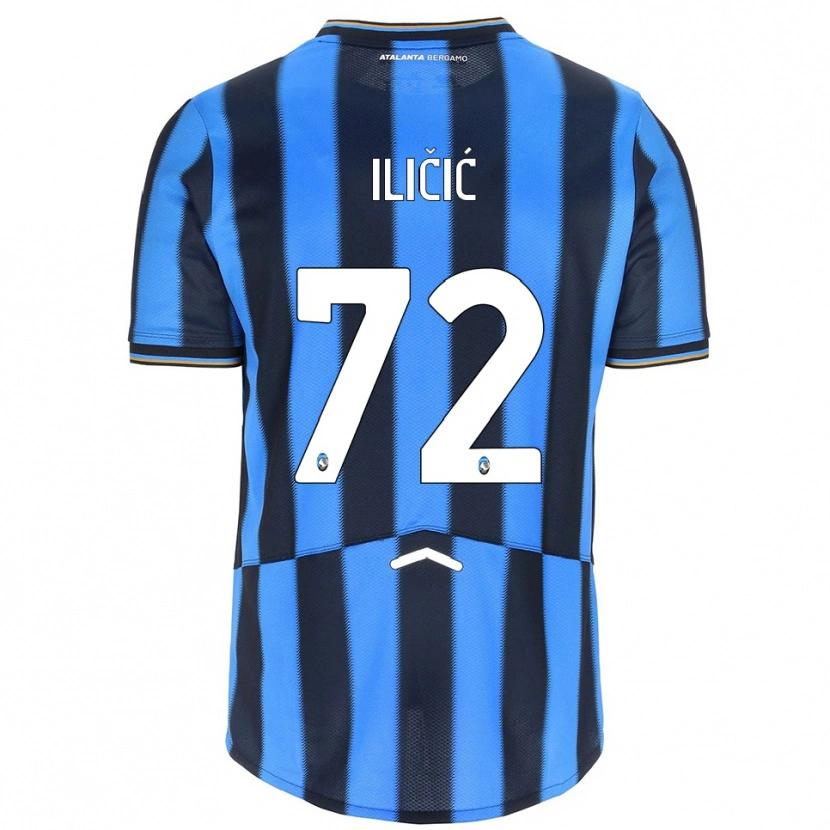 Danxen Homme Maillot Josip Ilicic #72 Bleu Ciel Noir Tenues Domicile 2025/26 T-Shirt