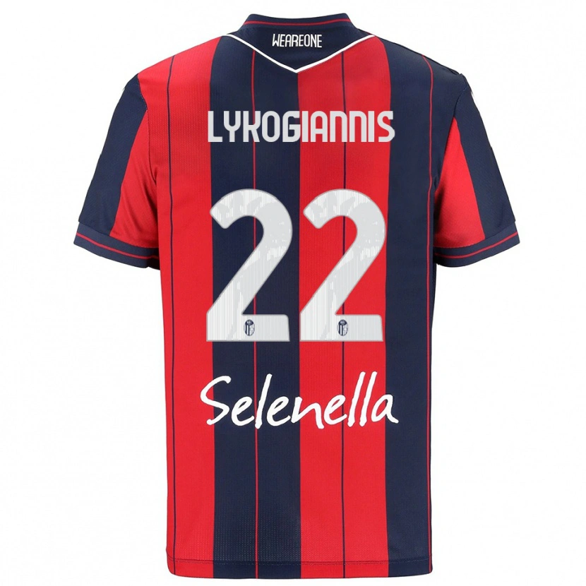 Danxen Homme Maillot Charalampos Lykogiannis #22 Rouge Marine Tenues Domicile 2025/26 T-Shirt