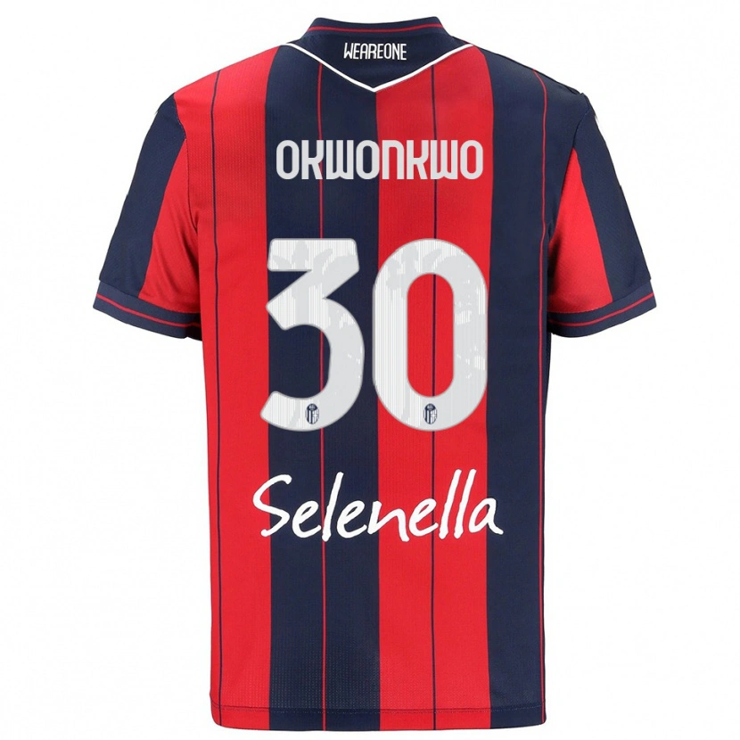 Danxen Homme Maillot Orji Okwonkwo #30 Rouge Marine Tenues Domicile 2025/26 T-Shirt