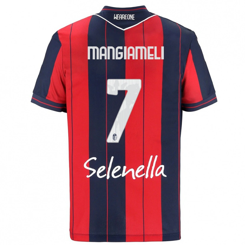 Danxen Homme Maillot Federico Mangiameli #7 Rouge Marine Tenues Domicile 2025/26 T-Shirt