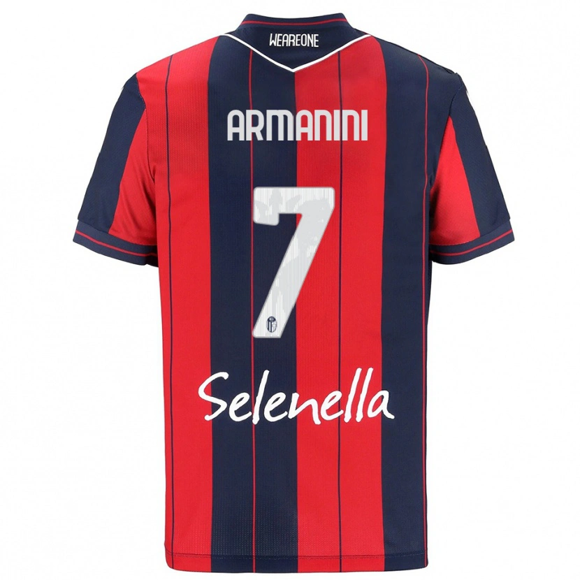 Danxen Homme Maillot Filippo Armanini #7 Rouge Marine Tenues Domicile 2025/26 T-Shirt