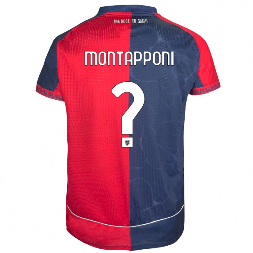 Danxen Homme Maillot Leonardo Montapponi #0 Rouge Marine Tenues Domicile 2025/26 T-Shirt