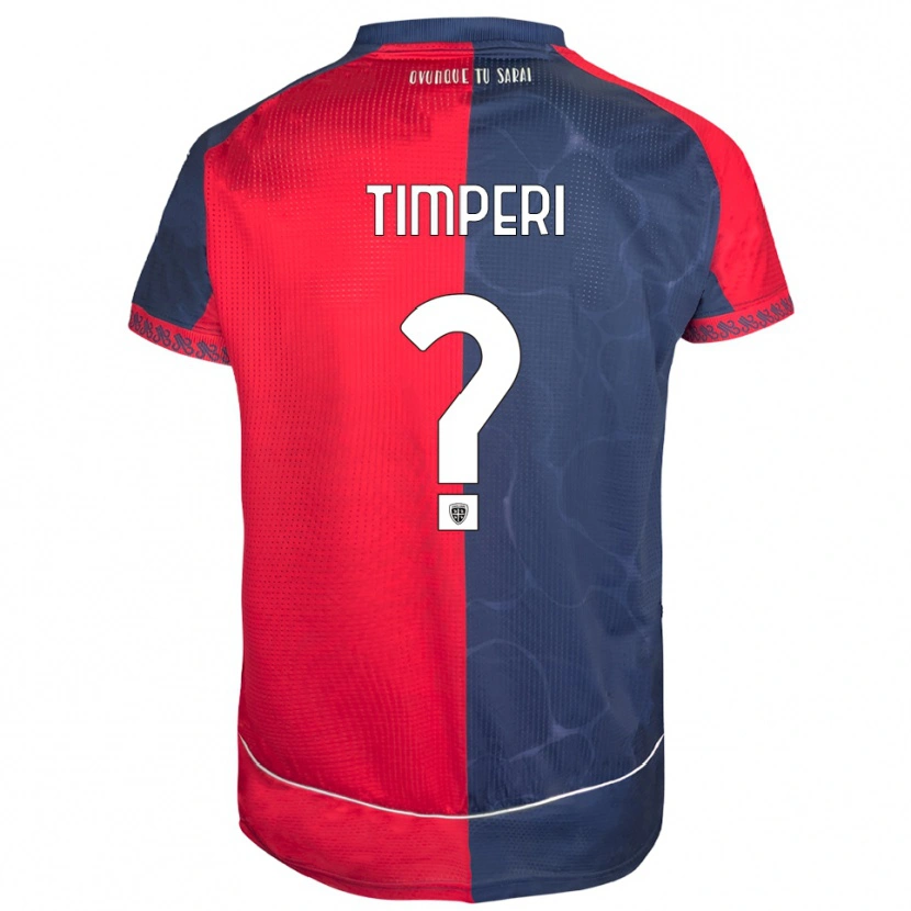 Danxen Homme Maillot Giordano Timperi #0 Rouge Marine Tenues Domicile 2025/26 T-Shirt