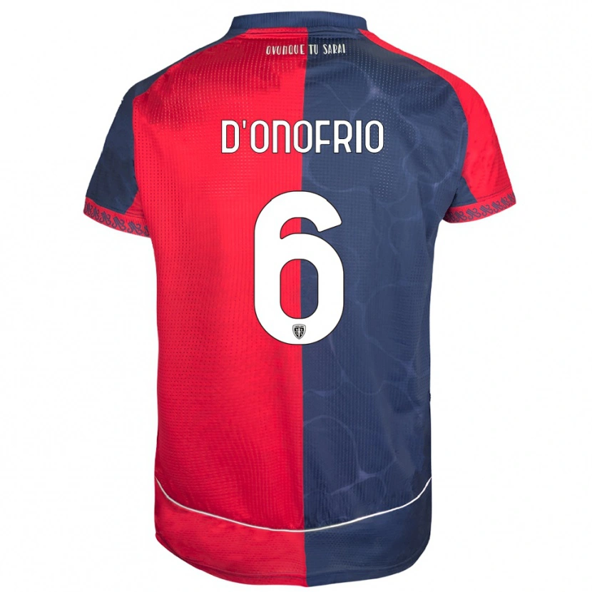 Danxen Homme Maillot Vincenzo D'onofrio #6 Rouge Marine Tenues Domicile 2025/26 T-Shirt