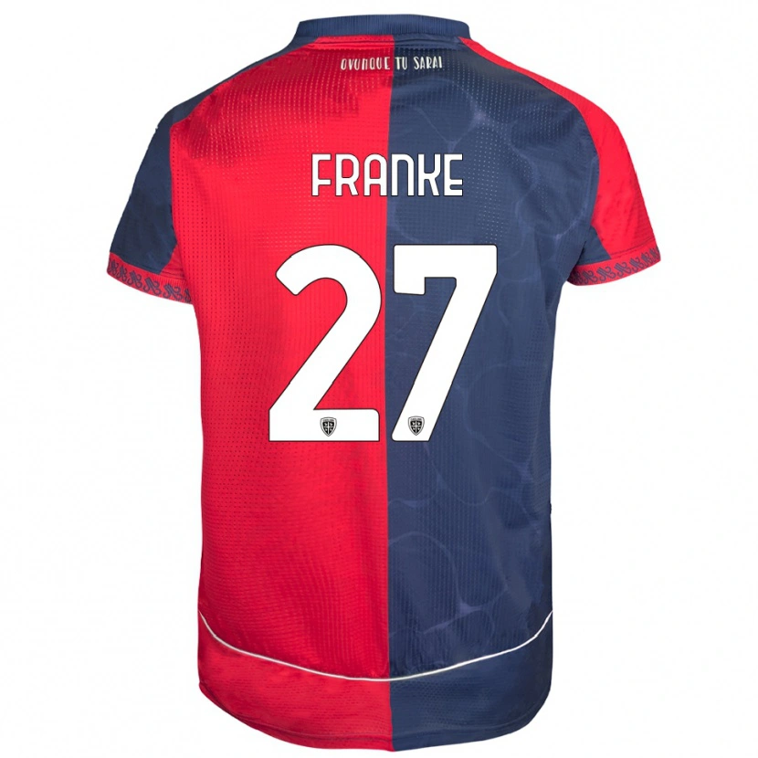 Danxen Homme Maillot Antoni Franke #27 Rouge Marine Tenues Domicile 2025/26 T-Shirt