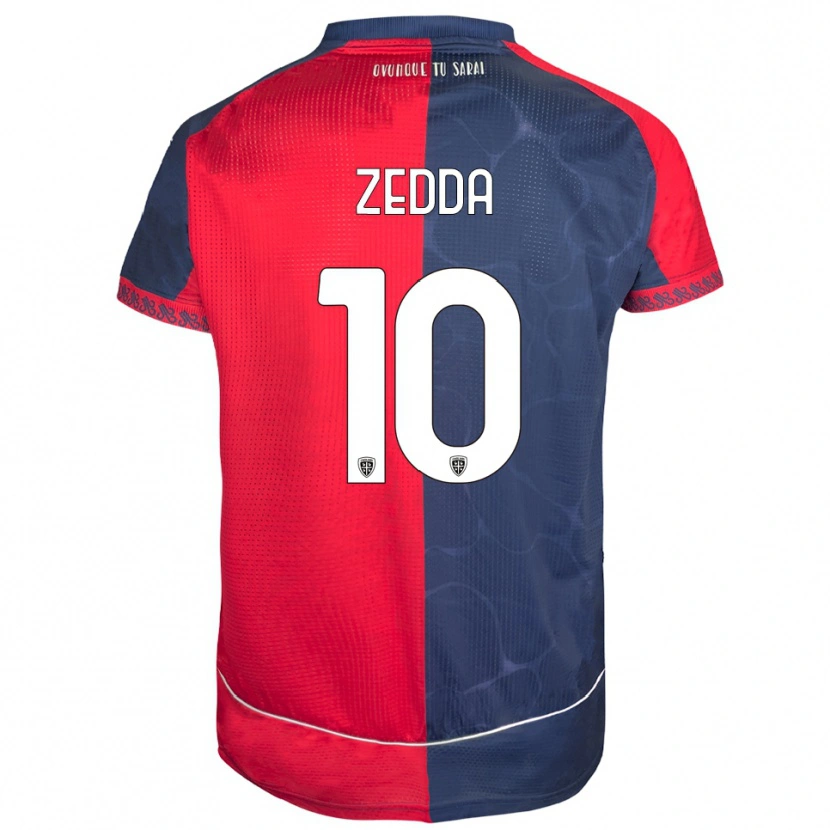 Danxen Homme Maillot Diego Zedda #10 Rouge Marine Tenues Domicile 2025/26 T-Shirt