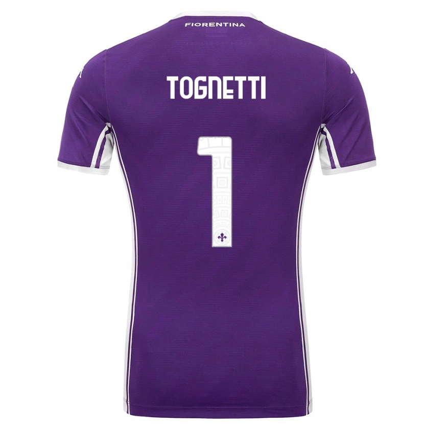 Danxen Homme Maillot Laerte Tognetti #1 Violet Blanc Tenues Domicile 2025/26 T-Shirt