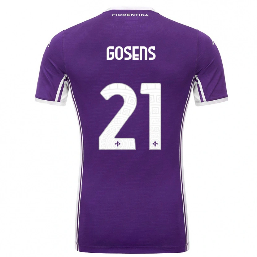 Danxen Homme Maillot Robin Gosens #21 Violet Blanc Tenues Domicile 2025/26 T-Shirt