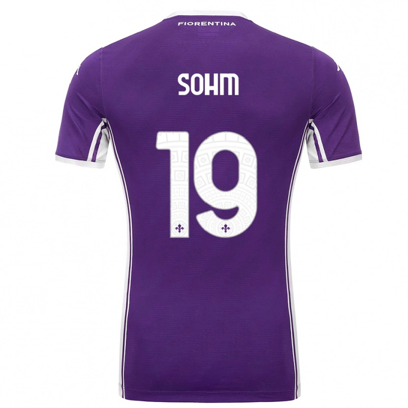 Danxen Homme Maillot Simon Sohm #19 Violet Blanc Tenues Domicile 2025/26 T-Shirt