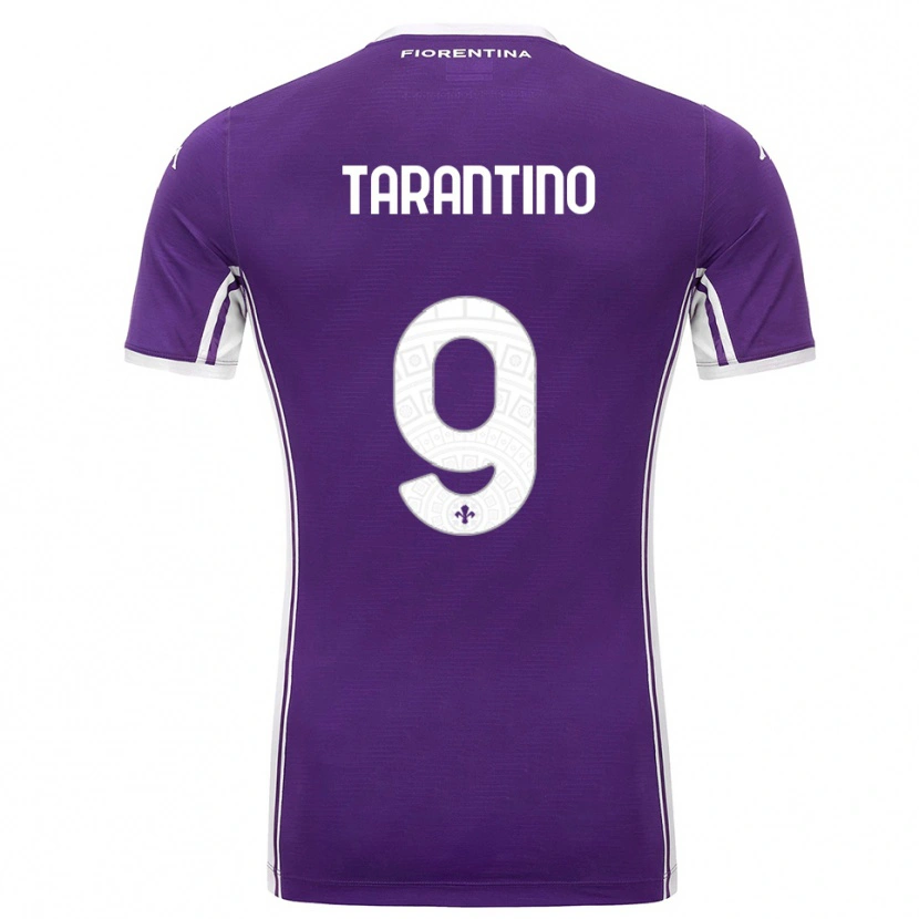 Danxen Homme Maillot Jacopo Tarantino #9 Violet Blanc Tenues Domicile 2025/26 T-Shirt