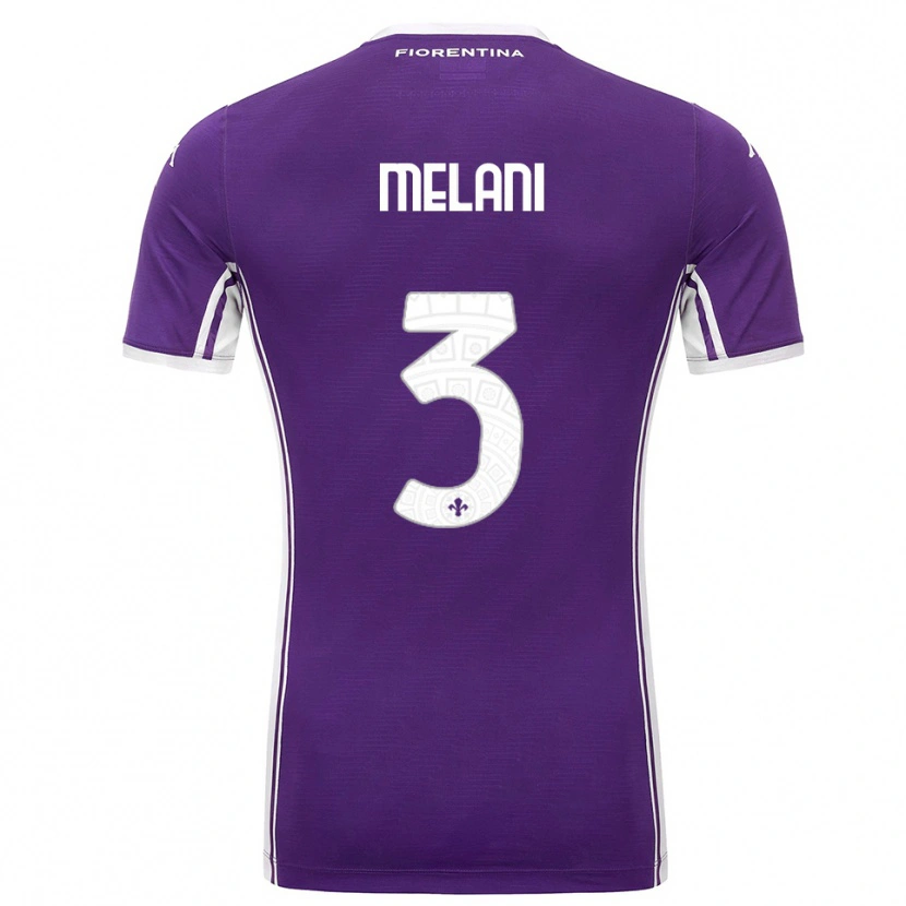 Danxen Homme Maillot Federico Melani #3 Violet Blanc Tenues Domicile 2025/26 T-Shirt