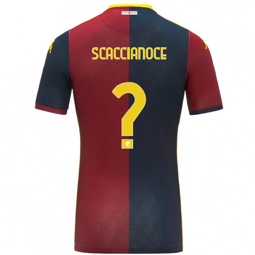 Danxen Homme Maillot Francesco Scaccianoce #0 Rouge Bleu Roi Tenues Domicile 2025/26 T-Shirt
