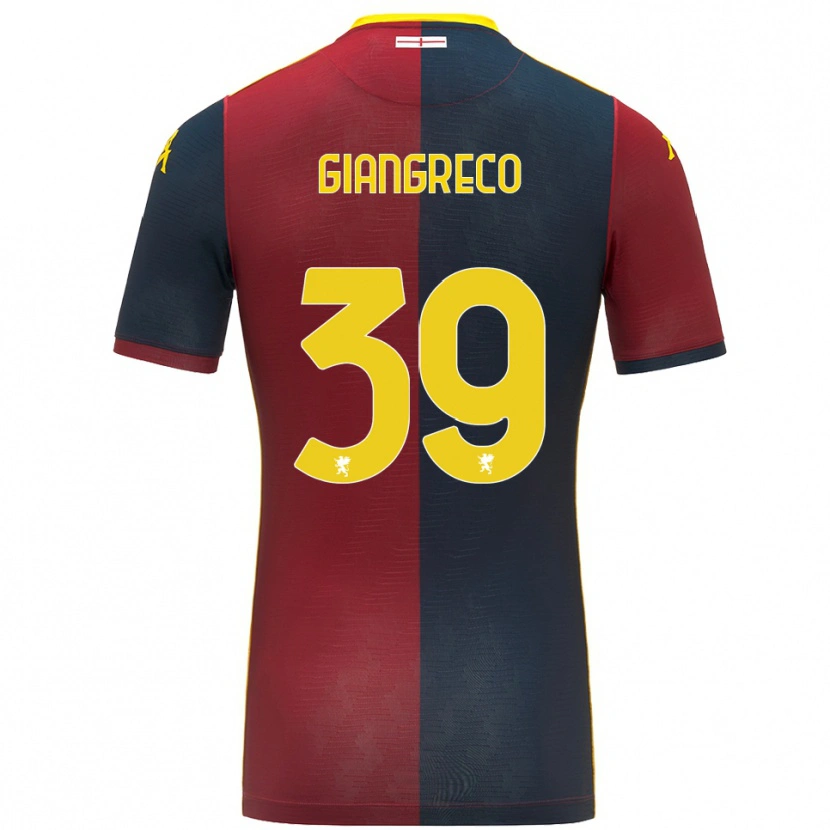 Danxen Homme Maillot Nicolò Giangreco #39 Rouge Bleu Roi Tenues Domicile 2025/26 T-Shirt