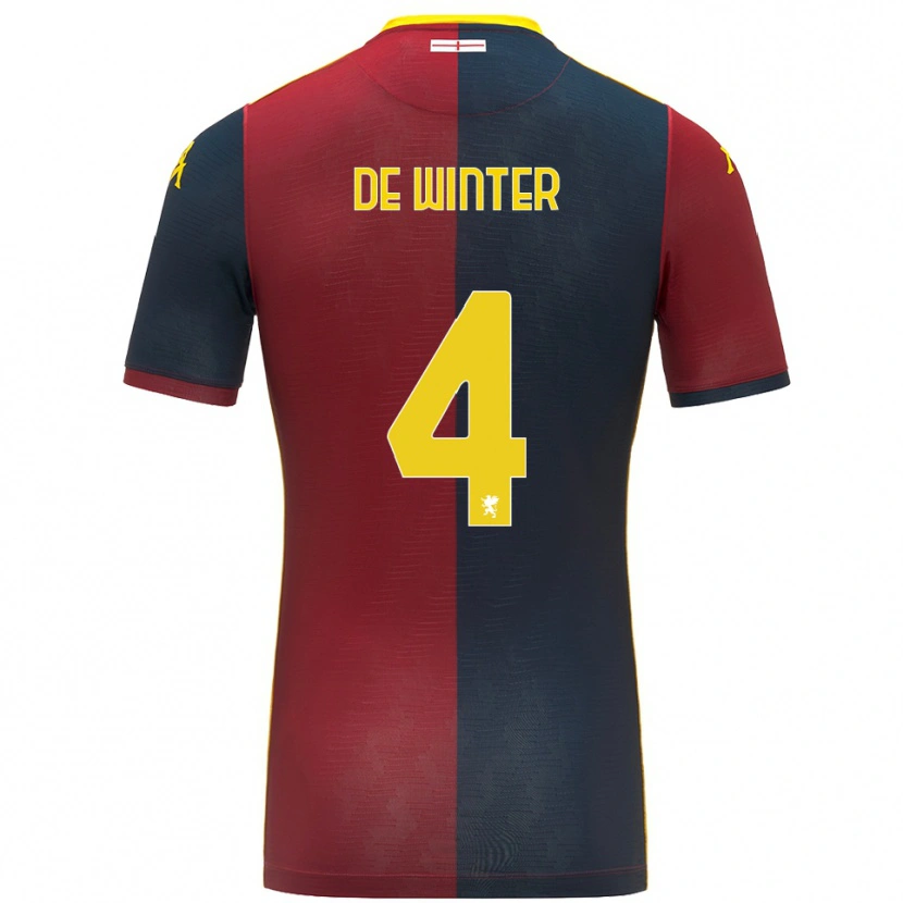 Danxen Homme Maillot Koni De Winter #4 Rouge Bleu Roi Tenues Domicile 2025/26 T-Shirt
