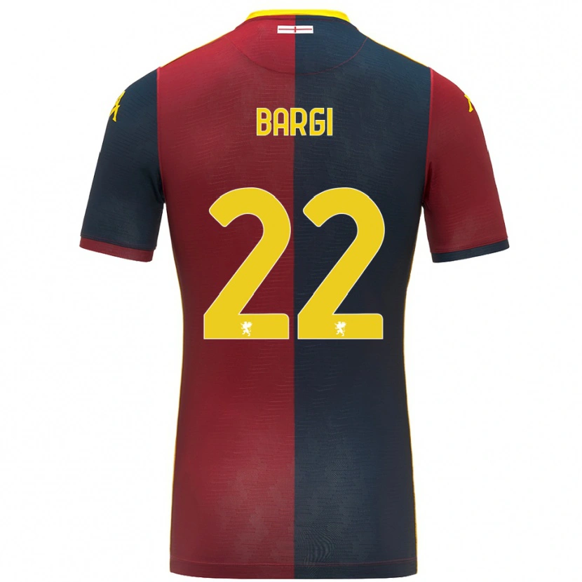 Danxen Homme Maillot Caterina Bargi #22 Rouge Bleu Roi Tenues Domicile 2025/26 T-Shirt