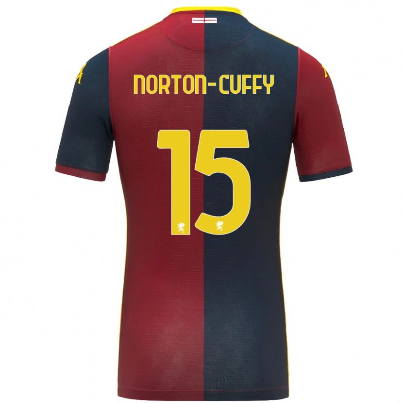 Danxen Homme Maillot Brooke Norton-Cuffy #15 Rouge Bleu Roi Tenues Domicile 2025/26 T-Shirt