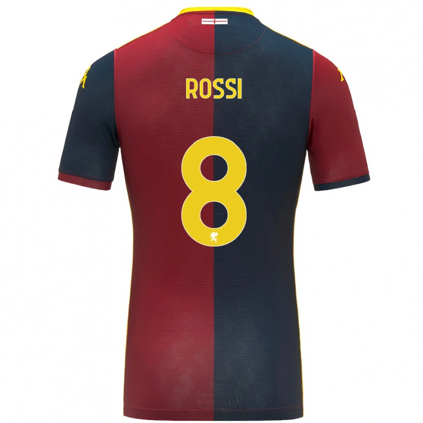 Danxen Homme Maillot Gianluca Rossi #8 Rouge Bleu Roi Tenues Domicile 2025/26 T-Shirt
