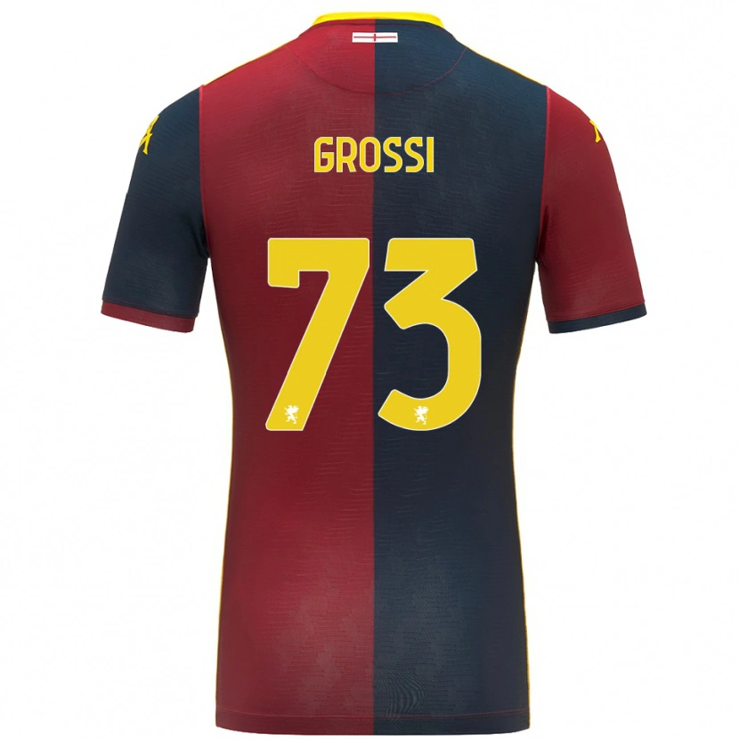 Danxen Homme Maillot Jacopo Grossi #73 Rouge Bleu Roi Tenues Domicile 2025/26 T-Shirt