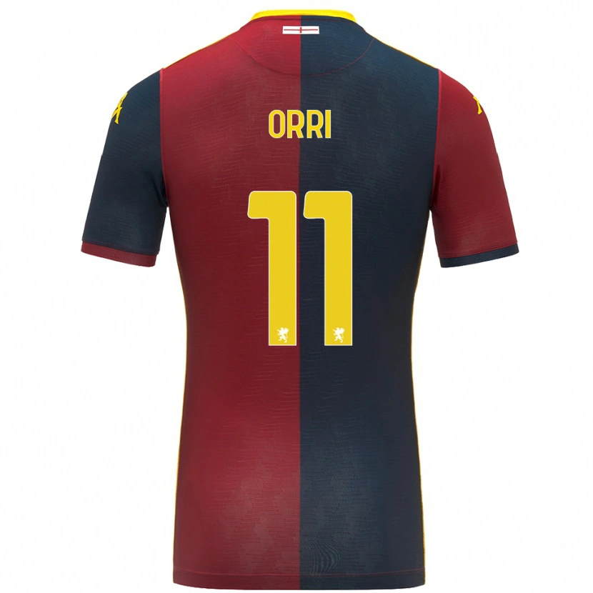 Danxen Homme Maillot Ágúst Orri Thorsteinsson #11 Rouge Bleu Roi Tenues Domicile 2025/26 T-Shirt