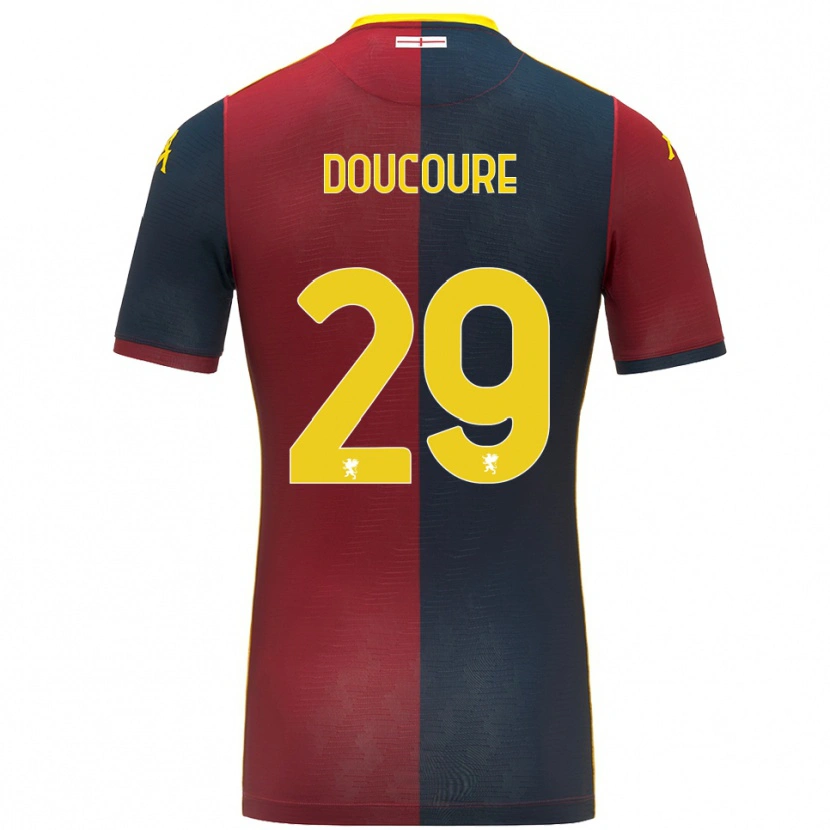 Danxen Homme Maillot Mamedi Doucouré #29 Rouge Bleu Roi Tenues Domicile 2025/26 T-Shirt