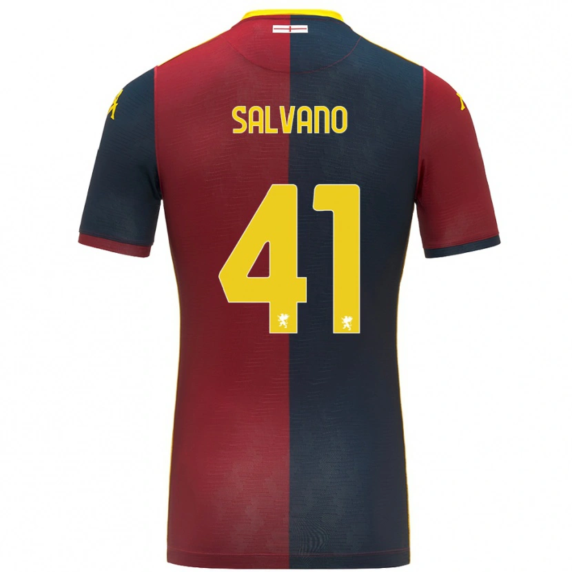Danxen Homme Maillot Daniele Salvano #41 Rouge Bleu Roi Tenues Domicile 2025/26 T-Shirt
