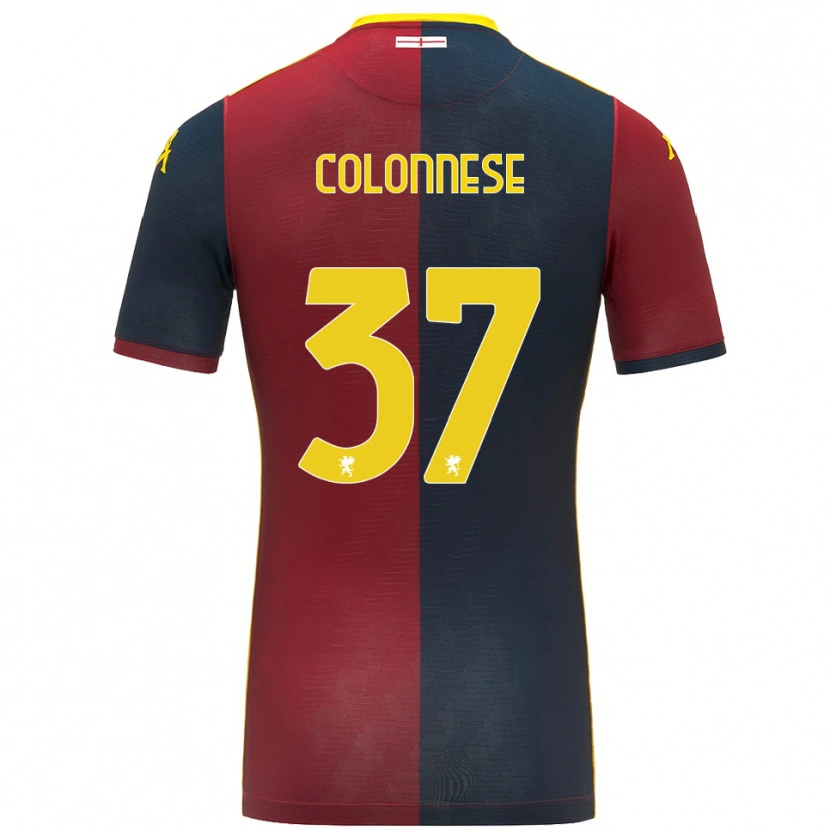 Danxen Homme Maillot Lorenzo Colonnese #37 Rouge Bleu Roi Tenues Domicile 2025/26 T-Shirt