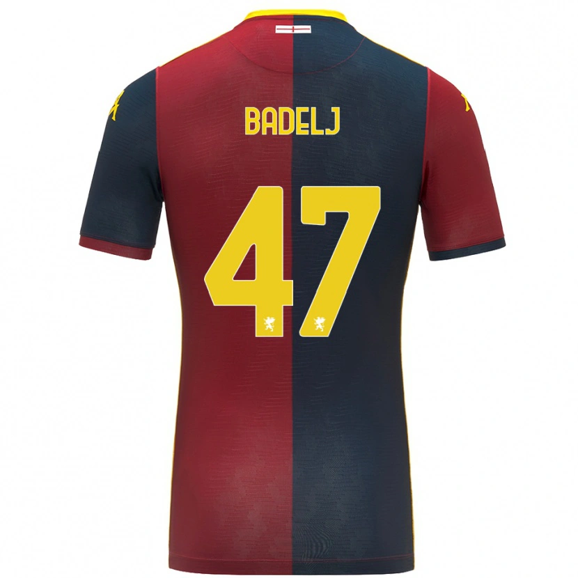 Danxen Homme Maillot Milan Badelj #47 Rouge Bleu Roi Tenues Domicile 2025/26 T-Shirt