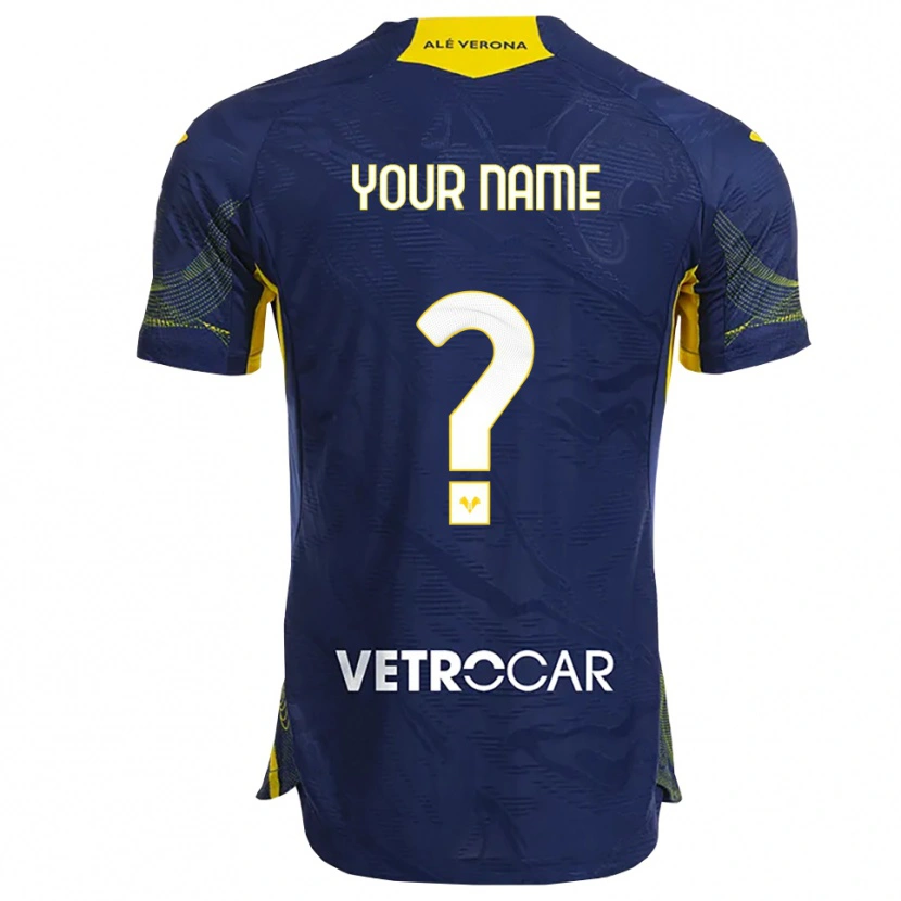 Danxen Homme Maillot Votre Nom #0 Marine Jaune Tenues Domicile 2025/26 T-Shirt
