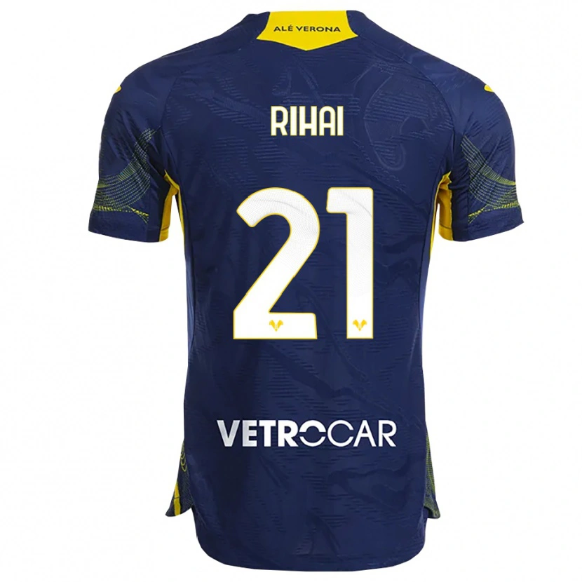 Danxen Homme Maillot Aiman Rihai #21 Marine Jaune Tenues Domicile 2025/26 T-Shirt